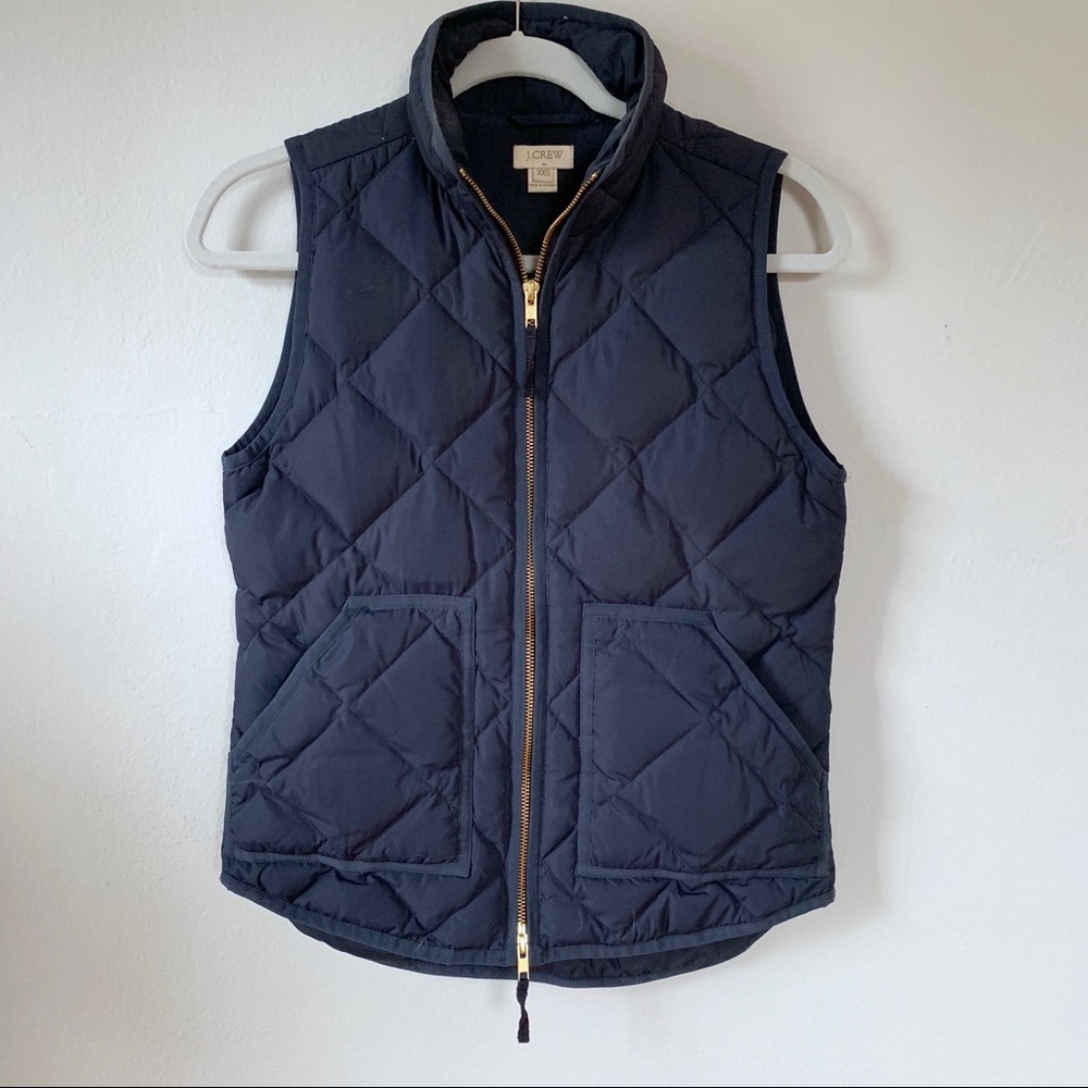 J.Crew Navy Quilted Puffer Vest